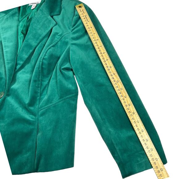 Kim Rogers Women's Long Sleeve Soft Green Corduroy Blazer Top Jacket Size 10P - Picture 10 of 12